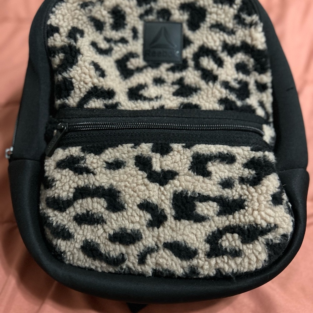 Reebok Mini Fleece Cheetah Print Backpack